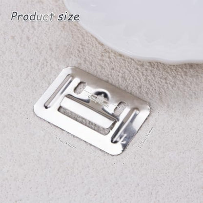 KOOBOOK 100Pcs Stainless Steel Wall Panel Clamps for Rust-Resistant Integrated Wall Installations Exquisite Wall Buckle Furniture Clamp Z Clips for Effortless Panel Mounting