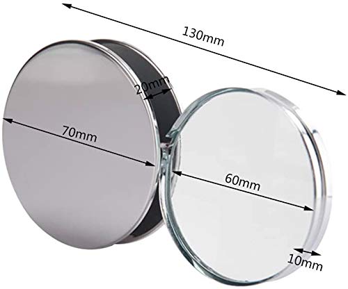 Mini 20X Folding Pocket Magnifier with Metal Case - Portable Reading Magnifying Glass for Inspection, Jewelry, Coins, Hobby, Travel - color: Metal