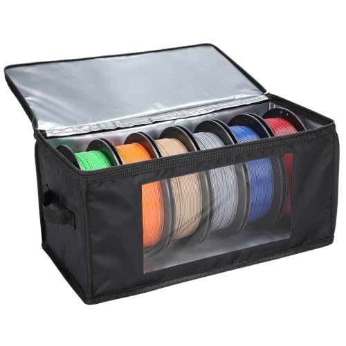 4pcs Waterproof Lining & Zipper 3D Filament Storage, Holds up to 24 Spools