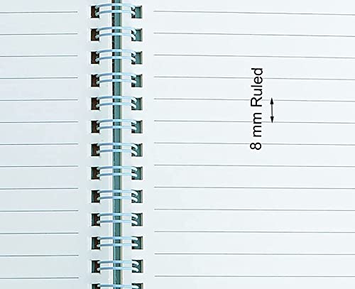 Yansanido Spiral Notebook, 6 Pcs A5 Thick Plastic Hardcover 8mm Ruled 6 Color 80 Sheets -160 Pages Journals for Study and Notes (6 colors, A5 5.7" x 8.3"-Ruled)