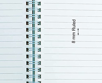 Yansanido Spiral Notebook, 6 Pcs A5 Thick Plastic Hardcover 8mm Ruled 6 Color 80 Sheets -160 Pages Journals for Study and Notes (6 colors, A5 5.7" x 8.3"-Ruled)