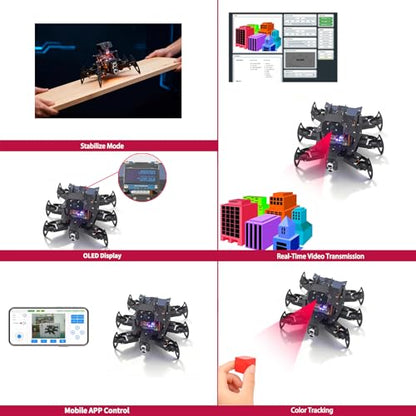 Adeept Ultimate RaspClaws Hexapod Spider Robot Kits for RPi 5/4B/3B/3B+
