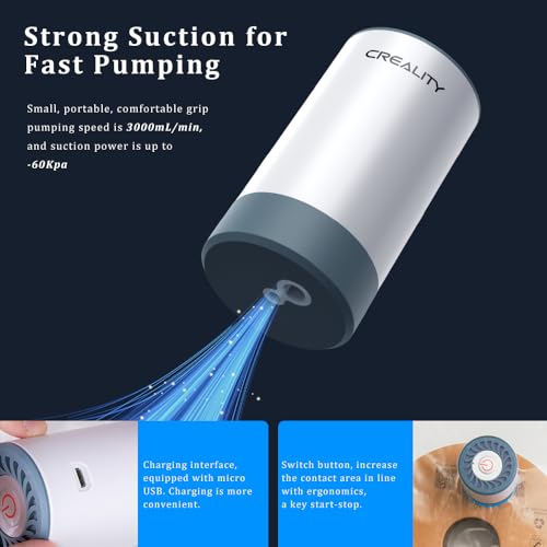 Creality 3D Printer Filament Storage, 8 Vacuum Bags with Electric Pump 40 x 40 CM Large Reusable Transparent Sealed Bags with Electric Pump, Dust Proof Humidity Resistant Keeping Filament Dry - color: 8 Vacuum Bags With Electric Pump