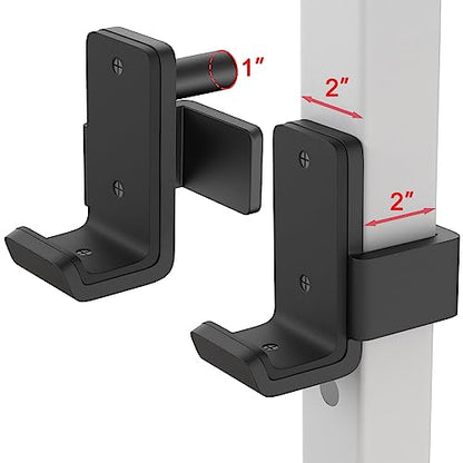 SELEWARE Heavy Duty J Hooks for Power Rack, 2" x 2" Tube, 1" Holes - color: For 1" Hole of 2x2 inch Rack