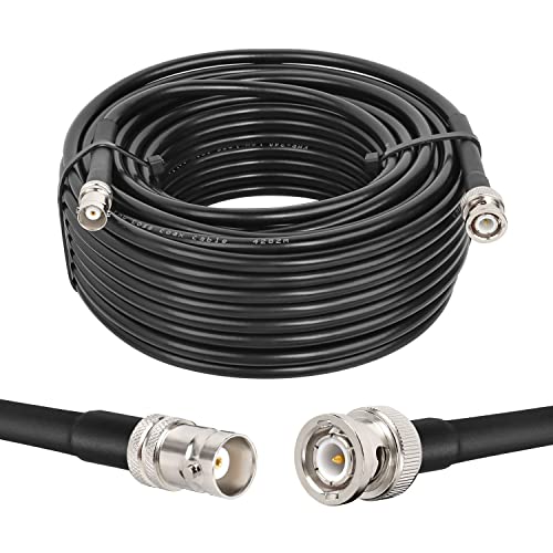 MOOKEERF BNC Male to BNC Female Coaxial Cable 50 ohm RG8X Coax Ultra Low Loss for Antenna, RF Radio, Modem, Oscilloscope, Spectrum, Analyzer, Signal Generator (50FT) - size: 50FT