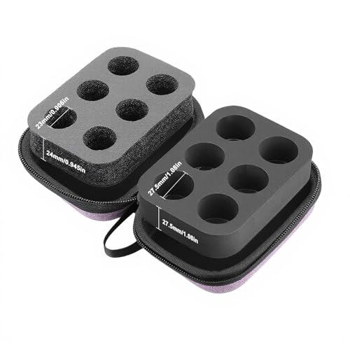 Mviioe Portable Insulin Peptide Vial Case Fits 10ml Short Bottles, Purple - color: Purple-6 Slots