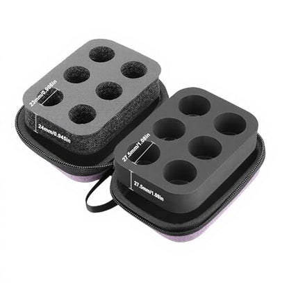 Mviioe Portable Insulin Peptide Vial Case Fits 10ml Short Bottles, Purple - color: Purple-6 Slots