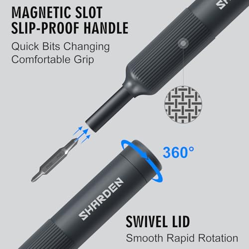 SHARDEN 27-in-1 Precision Screwdriver Set Multi Bit Mini Small Screwdriver - color: Grey, size: Pocket Size-Precision