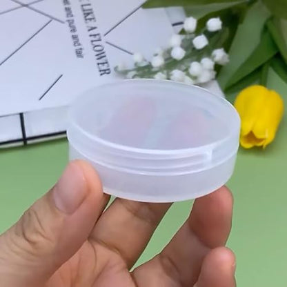 12 Pieces Mini Plastic Round Containers (0.5 oz) 2.17 x H0.71 Inch, Plastic Round Storage Jars for Collecting Small Items, Beads, Jewelry, Game Pieces, Crafts - size: 15 ml (2.17" x 0.71")