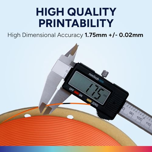 OVERTURE Easy PLA 1.75mm, Easy to Print Filament, 1kg Orange - color: Easy Orange