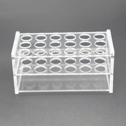 1 Pcs Acrylic Test Tube Rack, 18 Holes for 10/15mL Tubes, 17mm Diameter - size: 17mm