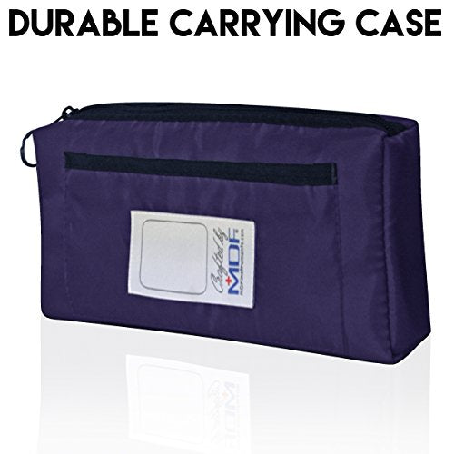 MDF Instruments, Calibra Aneroid Premium Professional Sphygmomanometer, Blood Pressure Monitor with Adult Cuff & Carrying Case, Lifetime Calibration, White Dial, Purple Cuff, MDF808M08 (Pack of 2) - color: Purple, size: Standard Gauge - Adult Cuff (Pack o