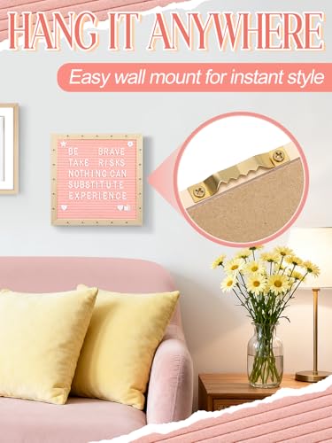 Aulock 10×10" Light up Felt Letter Board with Changeable Letters & Tripod - color: Pink