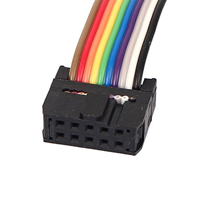 uxcell Connector IDC Flat Rainbow Color Ribbon Cable, F/F, 50 cm, 10 Pin, 10 Way for DIY, 2 Pieces