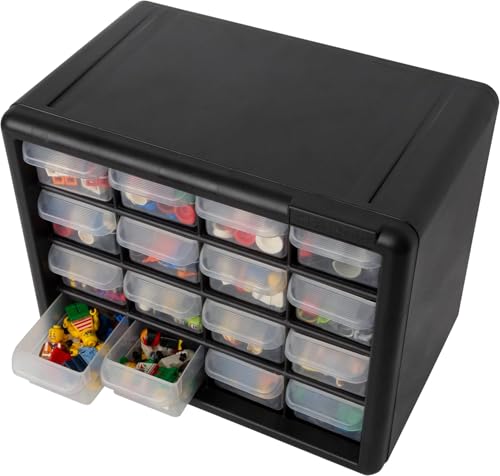 Akro-Mils 10116, 16 Drawer Plastic Parts Storage Hardware and Craft Cabinet, 10-1/2-Inch W x 6-1/2-Inch D x 8-1/2-Inch H, Black - color: Black, size: 16 Drawer, style: 1 Pack
