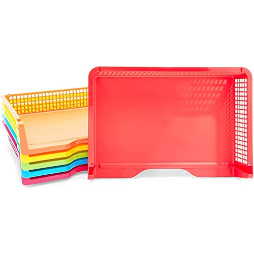 Bright Creations Teacher Supplies Letter Tray Organizer - 12-Pack Rainbow, 9 x 13 x 3 in - Stackable Paper Trays for Classroom & Teacher Desk Organizer - size: 9 x 13 x 3 inches (Pack of 2)