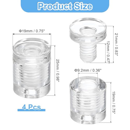 uxcell 4Pcs Sign Standoff Screws, 3/4" x 1 Acrylic Wall Standoff Mount Hardware Advertising Glass Standoff Nail Acrylic Nail for Hanging Acrylic Picture Frame Panel Sign - size: 3/4" x 1