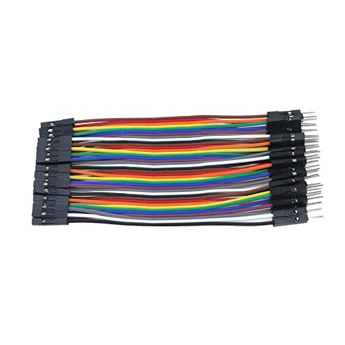 Antrader Breadboard Jumper Wires 40 Pin 10CM Male to Female Jumper Cable - size: 3.9 Inch (10cm), style: 40 Pin (M/F)