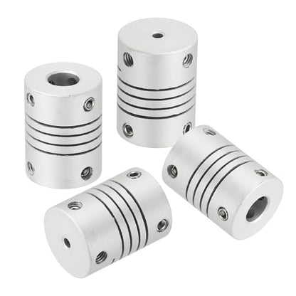 uxcell 4Pcs Flexible Couplings 2mm to 6mm Aluminum Alloy Joint Connector - size: 2mm to 6mm, style: D15 x L20mm