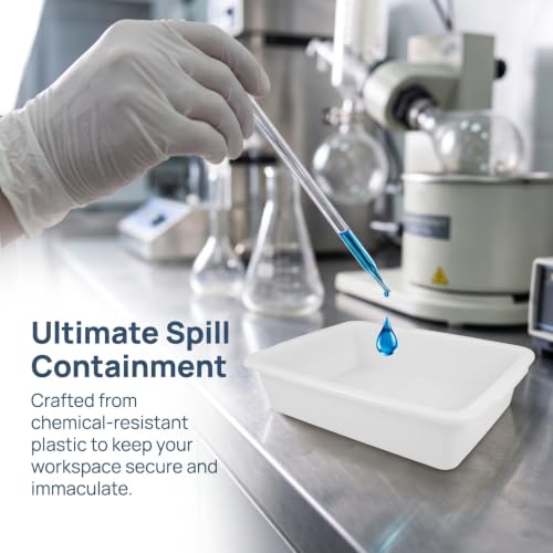 MAGICLULU Laboratory Tray Plastic Spill Containment White 1 Pack