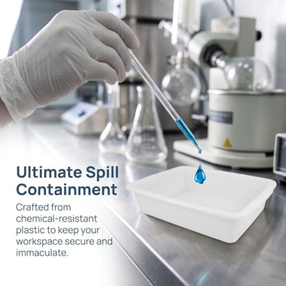 MAGICLULU Laboratory Tray Plastic Spill Containment White 1 Pack