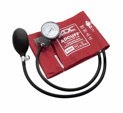 ADC Prosphyg 760 Professional Pocket Aneroid Sphygmomanometer - color: Red, size: Adult