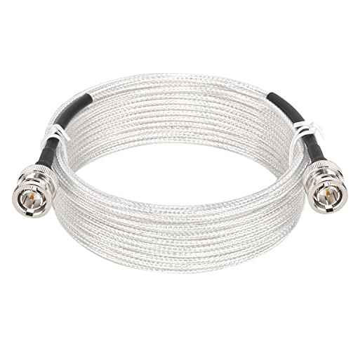 XRDS -RF SDI Cables 25ft, Flexible 3G/6G HD-SDI Cable, 75 Ohm RG179 Extension Cable with Heavy Duty BNC to BNC Male Connector for Surveillance Camera System Cables CCTV/DVR/TV - color: Silver, size: 25 FT