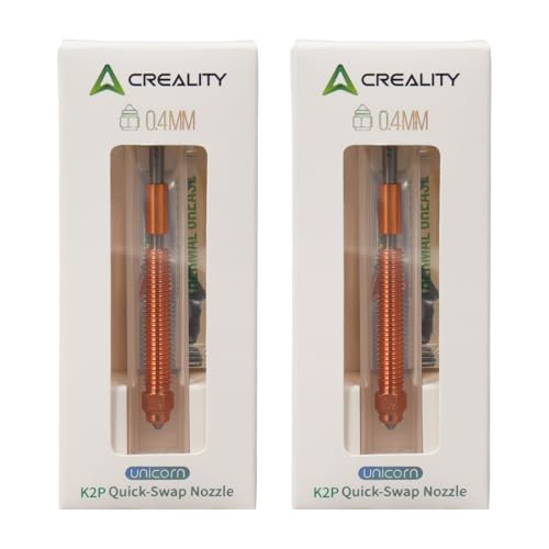 Creality K2Plus Hardened Steel Nozzles 2pcs 0.4mm Unicorn Quick-Swap Nozzle - size: 0.4mm(K2 series)