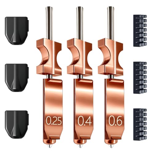 New Upgraded 0.25MM&0.4MM&0.6MM Hotend Kit for Flashforge AD5X Nozzle, All Metal 3s Quick-Detachable Nozzle kit,HTR 550°C Hardened Steel Nozzle,32mm³/s High Flow,600mm/s High-Speed AD5X Parts