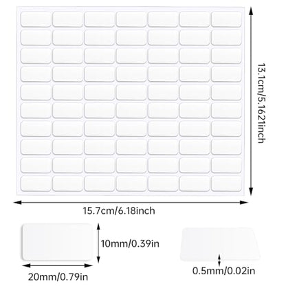 JANYUN 140 Pcs Mounting Putty, Double Sided Sticky Dots Poster Putty Clear - size: 20x10mm Square 140pcs