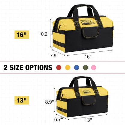 HISEA 3 Pack Heavy Duty Tool Bag, 16-Inch Waterproof Tools Organizer Tote - color: Yellow, size: 16 Inch