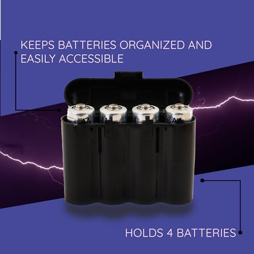3 Pack AA / AAA / CR123A Black Battery Holder Storage Cases
