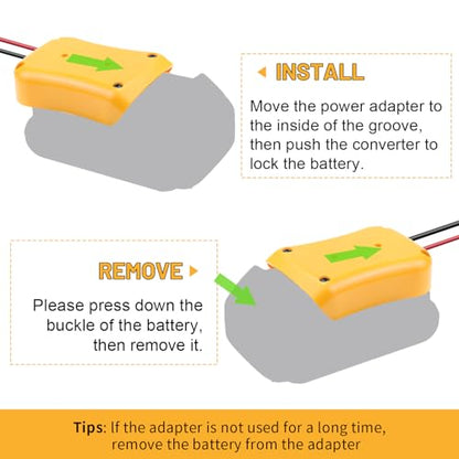 Kzreect 3 Pack for Power Wheel Adapter Compatible with Dewalt 20V Battery - size: 3 Pack