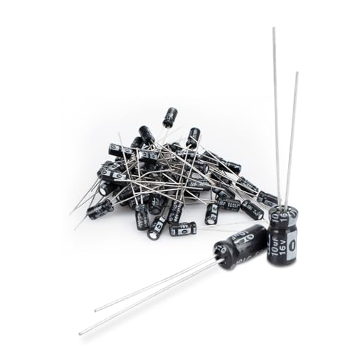 50 Pcs Electrolytic Capacitor 10uF 16V Aluminum Radial Electrolytic Capacitors - style: 16V 10uF