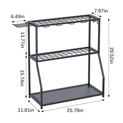 Organizer Yard Tool Storage Rack Garden Organizer Tool Holder - style: Small