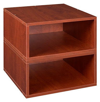 Niche Cubo Storage Set of of Half Size Cubes, Set of 2, Cherry - color: Cherry, size: Set of 2