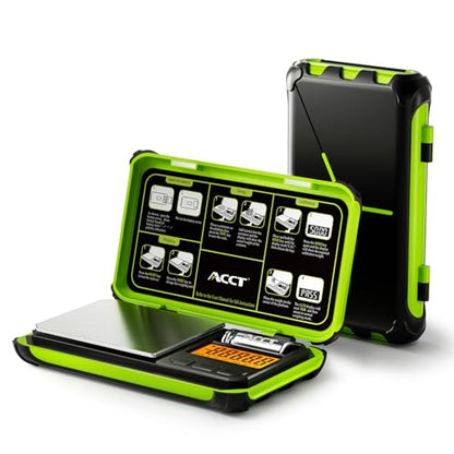 Precision Pocket Scale, 200gx0.01g Jewelry gram Scale, - color: Fluorescent green
