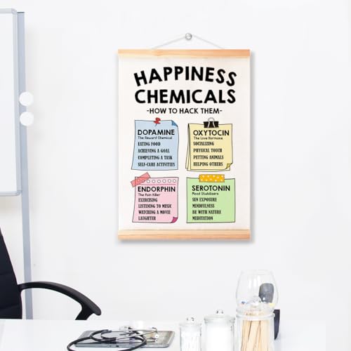 Ybqhd Happiness Chemicals Poster Hanger Frame,Counseling Office Decor - color: Happiness Chemicals