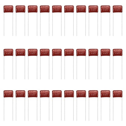 MECCANIXITY 30 Pcs Metallized Polypropylene Film Capacitors 472J 0.0047UF - size: 472J 0.0047UF