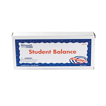 hand2mind Student Balance, Plastic Fulcrum Scale to Teach Mass & Measurement, Basic Economical Balance Scale for Kids