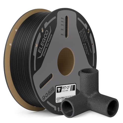 ELEGOO PET-CF 3D Printer Filament 1.75mm Black 1KG - color: Pet-cf Black 1000g, size: 1KG