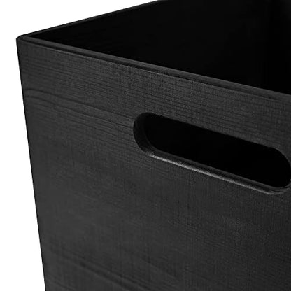 Creative Deco XXL Black Wooden Crate Nesting Crate Handles - color: Black, size: XXL
