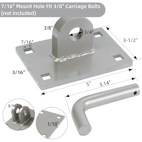 Floating Dock Hinges Hardware,Stationary Dock Connector Hinge Kit - color: Champagne