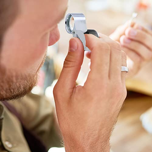 30X Jewelers Loupe Magnifier 2 Pcs Foldable Pocket Magnifying Glass - size: 2pcs