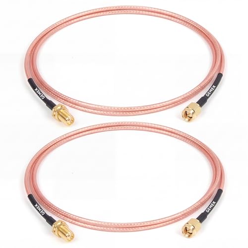 3ft SMA Cable 2PCS, SMA Male to SMA Female Bulkhead RG316 SMA Extension Coaxial for 4G LTE Router Cellular SDR USB Dongle Receiver - size: 3 ft - 2PCS