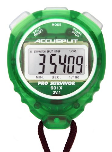 ACCUSPLIT Pro Survivor - A601X Stopwatch, Clock, Extra Large Display - color: Lime