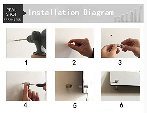 Stainless Steel Wall Mount Glass Standoff Holder Screw Nails Advertising Nails 12 Pcs (19x70mm) - size: 19x70mm