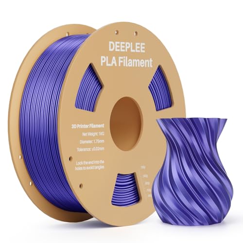 Silk PLA 3D Printer Filament 1.75mm 1kg, Silk Bluish Purple PLA - color: 1*silk Bluish Purple