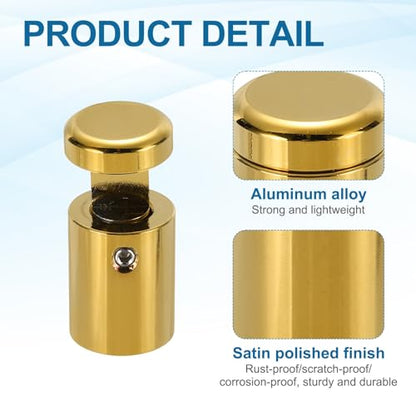 MECCANIXITY 12pcs Side Clamp Standoffs, 3/4" x 1" Gold Aluminum - color: Gold, size: 3/4" x 1"