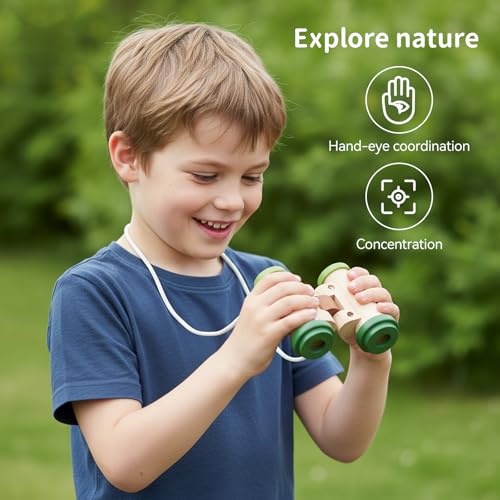 Binoculars for Kids Bird Watching|Hiking|Camping 4 5 6 7 8 Year Old Girl Boy Halloween Birthday Gifts Outdoor Learning Toy